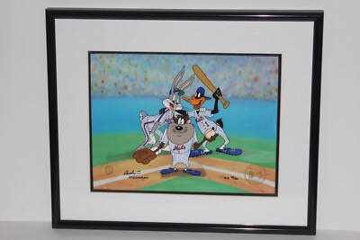 13/20 Amazing Mets Bugs Bunny Taz Daffy Duck Animation Cel Warner Bros New York