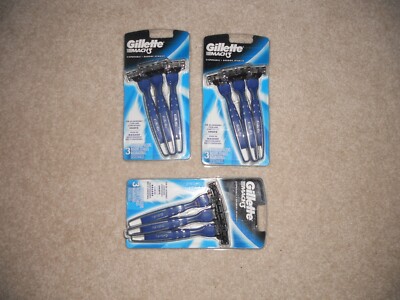 NIP Mens Gillette Mach 3 Disposable Smooth Shave Razor Lot of 9 The Best a Man C