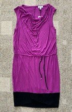 Calvin Klein Womens Sleeveless Rayon/Spandex Dress Fuchsia & Black Size Medium