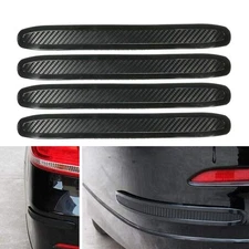 4pcs Black Anti-Collision Patch Bumper Guard Strip Anti-Scratch Bumper Protec...
