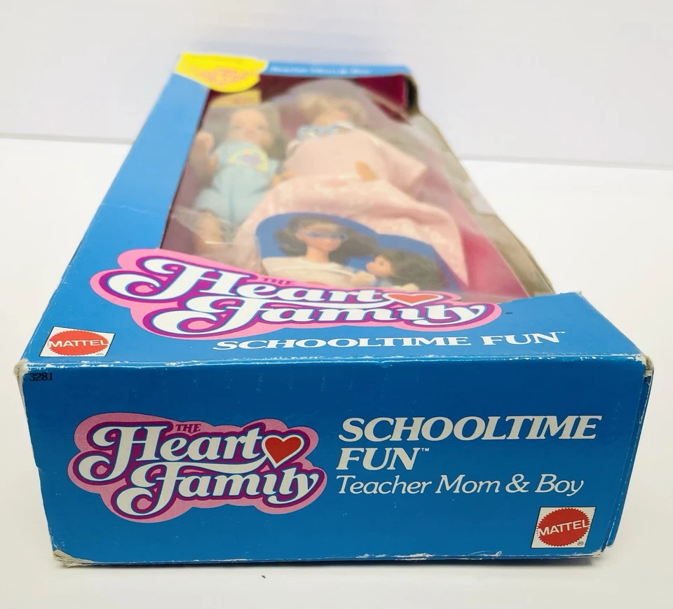 1988 HEART FAMILY SCHOOLTIME FUN TEACHER MOM & BOY #3281 NEW - Image 3 of 4