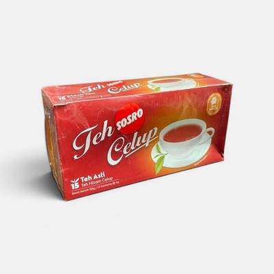 SOSRO Black Tea - 15 Bags Authentic Indonesian Tea Rich Smooth Flavor