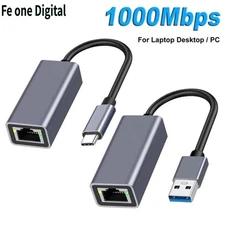USB 100M/1000Mbps Ethernet Adapter Type C to RJ45 Network Card Internet Adapter