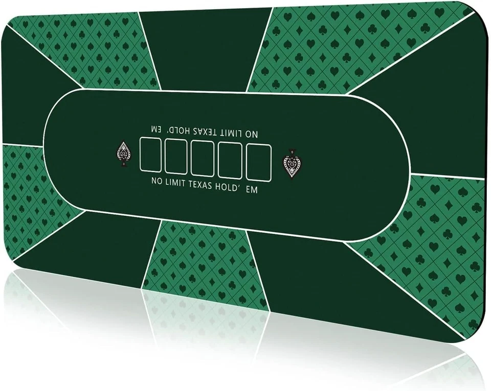 FURUISEN Waterproof Poker Mat 240x120cm, Player Portable Rubber Texas 10 player - Image 1 of 3