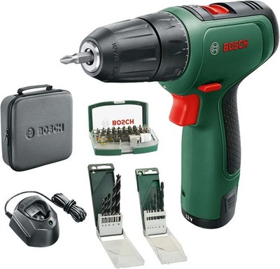 Bosch EasyDrill 1200 Akkuschrauber 12V 2Ah Akku + Zubehör Bohr-Set Softbag NEU