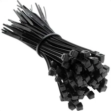 100 (WHItE)BLACK CABLE ZIP TIES Heavy Duty UV Resistant UL 4'' 8' 10 14 18 20''