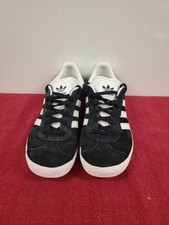 Adidas Gazelle Suede Sneaker Shoes Youth Size 5 Black White