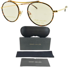 NEW Henry Jullien Oxford C56P02 Havana Gold Round Optical Frame Eyeglasses