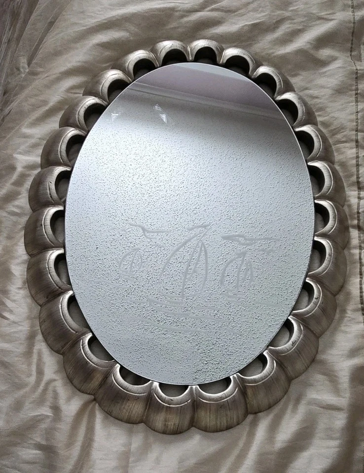 Espejo grabado para envío 33" X 22" X 2" Foto 2 de 3