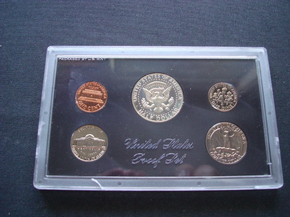 TOP USA Proof Set Kursmünzensatz von 1970 im Plastikfolder! Uncirculated Coin Se - Bild 2 von 3