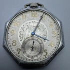 VINTAGE Elgin Nickel Silver Pocket Watch  17J Arabic Numerals Works