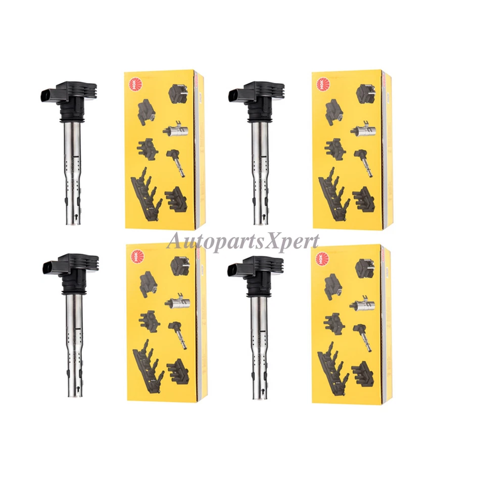 Bobina de encendido para VW Beetle 2008-2010 Golf 2010-2014 2,0 L 07K905715G 4X OEM NGK Foto 2 de 4