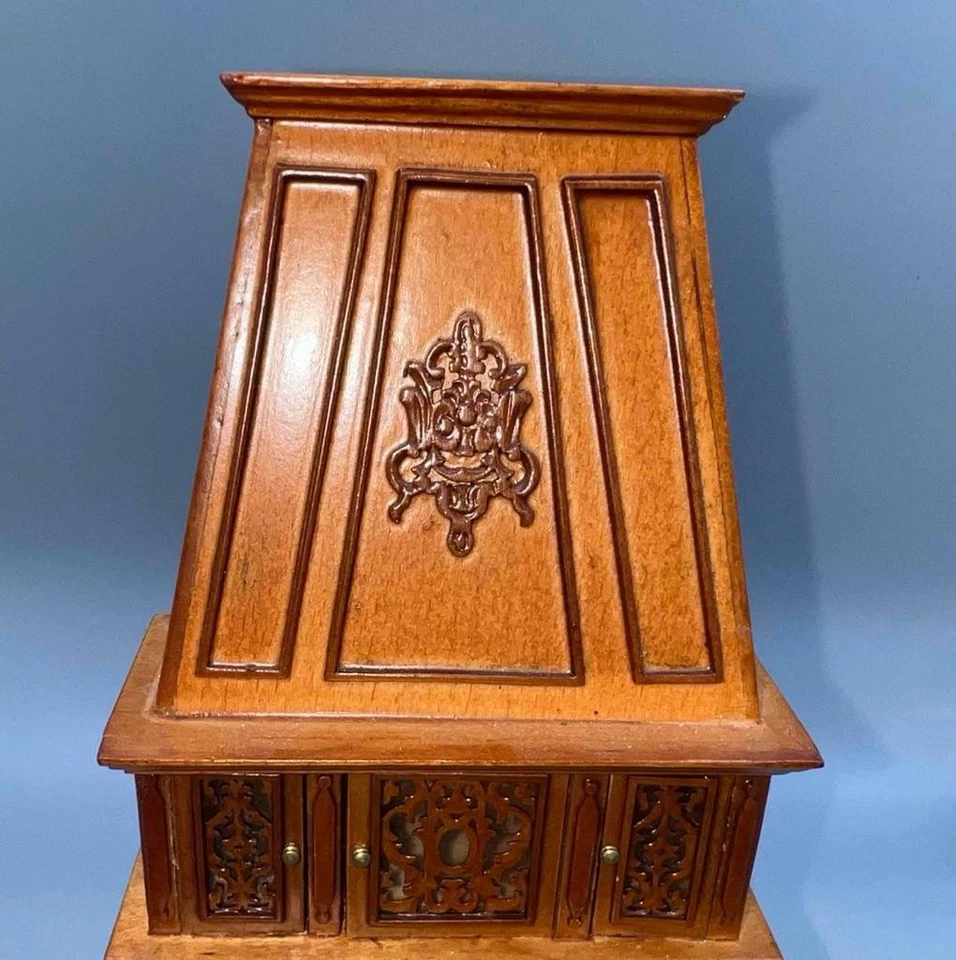 迷你娃娃屋 1:12 BESPAQ WALNUT 壁炉 带硬币 - 3210-全新无标签 — 第 3/4 张图片