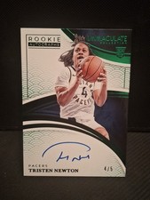 2024-25 Panini Immaculate Tristen Newton RC Rookie Auto Green /5 Jersey Match