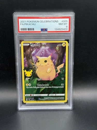 2021 Pokemon Celebrations FA Pikachu Psa 8