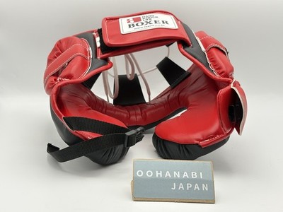ISAMI Boxing Headgear Bar Type Black & Red M SIze IBX-280 Made in