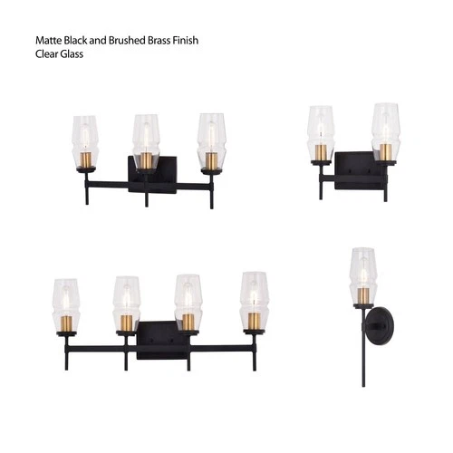 Warren 3-Light Bathroom Light in Mid-Century Modern Style 11.25 Inches Tall and - Picture 6 of 9