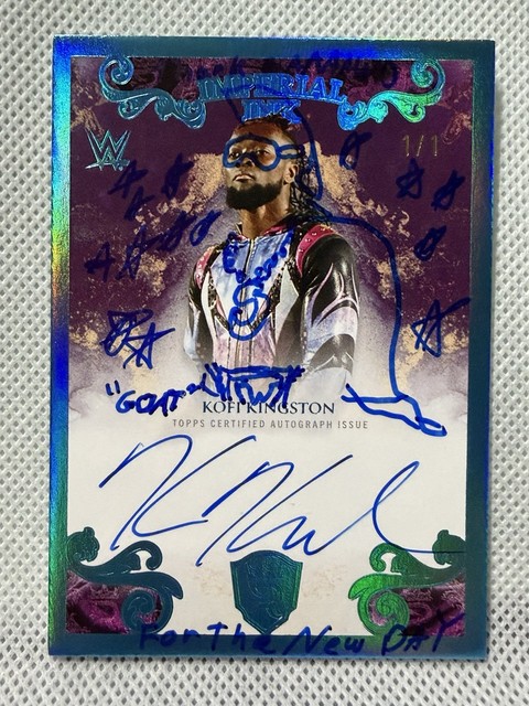 2025 Topps Royalty WWE Kofi Kingston Imperial Ink Auto #1/1 Inscribe AEW