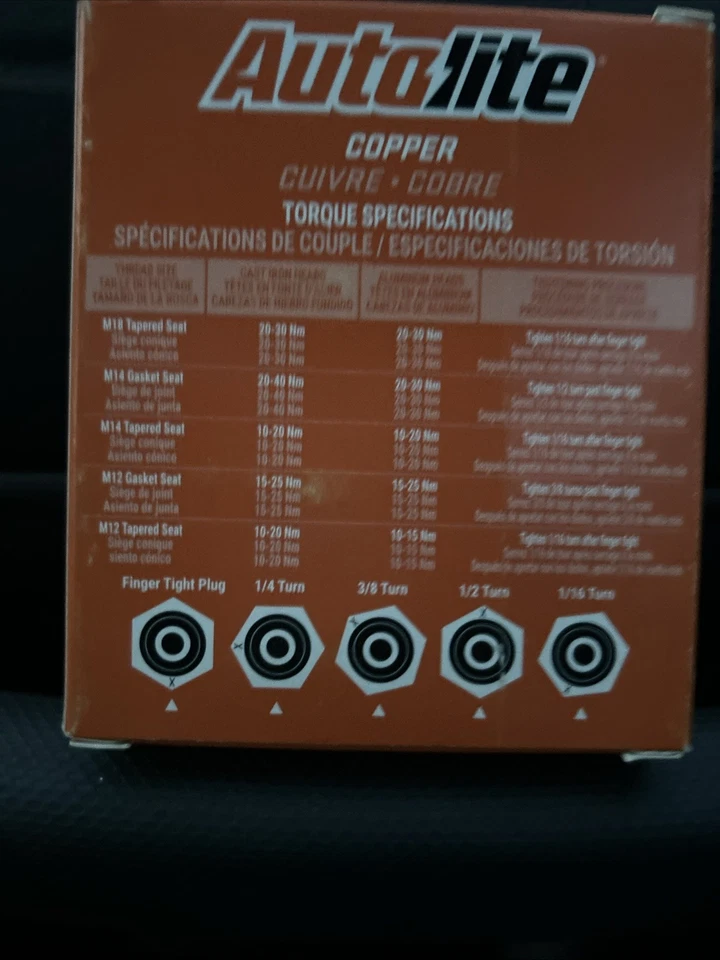 Set of 4 New Autolite 386 Copper Resistor Spark Plugs for Checker Marathon 1964 - Image 3 of 3