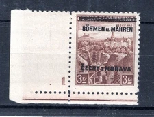 Bohemia 16 With Plate Number MNH Mint (DA5198