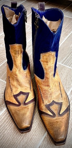 Mark Nason Dallas Galveston Navy Pony Hair Mens Sz 11 Italian Designer Collector - Picture 2 of 18