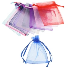 100 Pcs Small Mesh Drawstring Bags Jewelry Pouches For Party Favors
