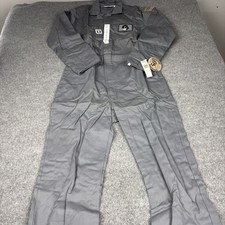Walls Coveralls Men s 42 Tall Gray Workwear Mechanic USA Flag Patch NWT Work