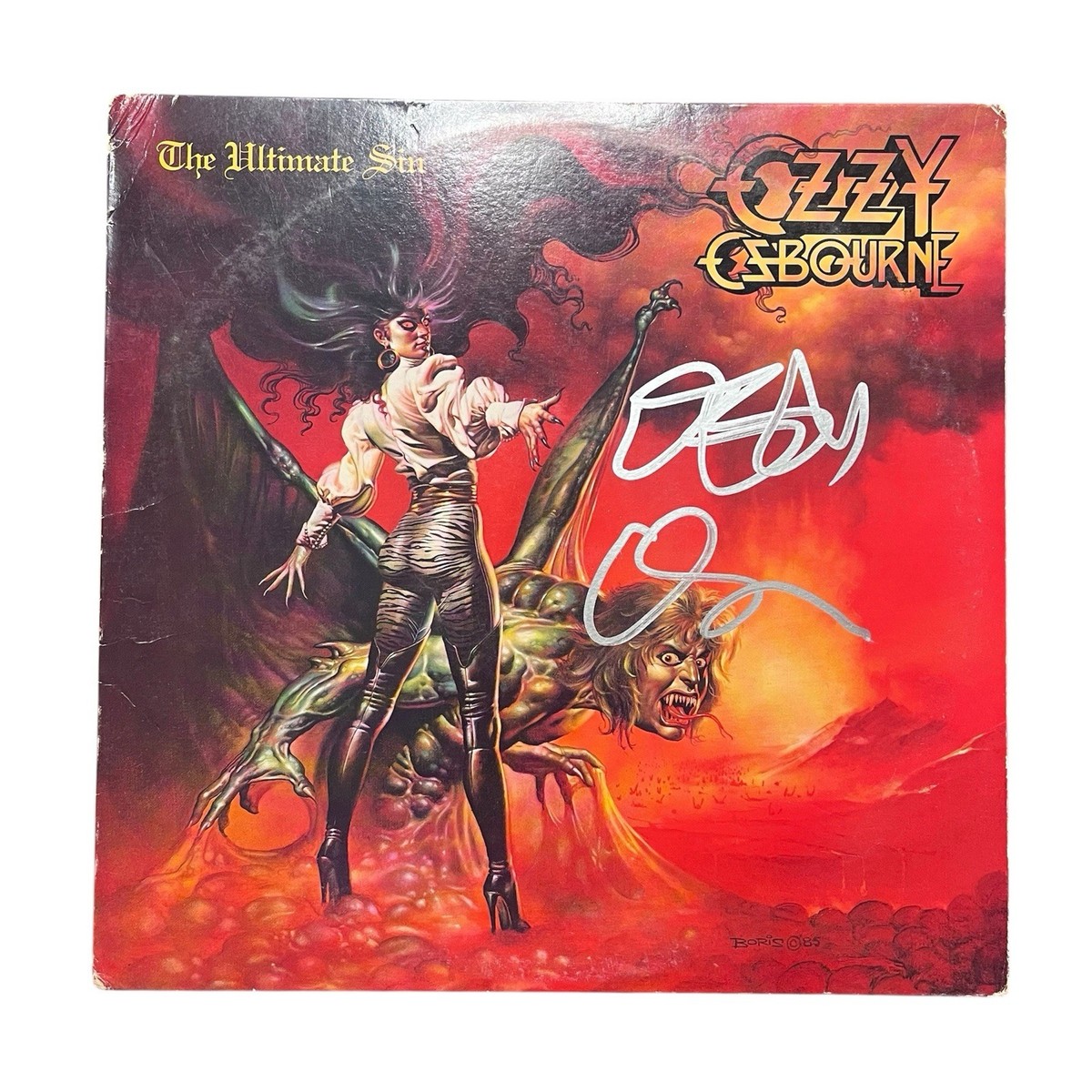 未開封！！　Ozzy Osbourne 100%本物サイン付きEP Ozzy Osbourne Signed Autographed The Ultimate Sin Vinyl | eBay