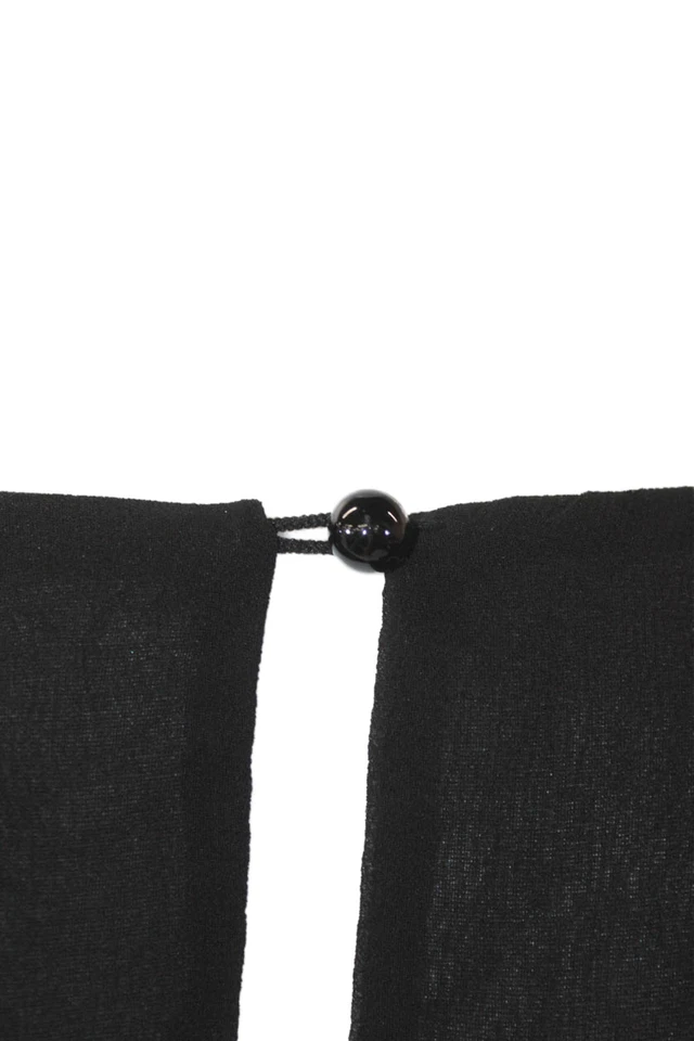 Vestido negro manga murciélago estructurado largo en capas transparente FT Inc para mujer talla 1X Foto 4 de 4