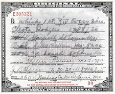 Vintage 1930 Prohibition Whiskey Prescription Doctor Pharmacy Bar St Louis MO
