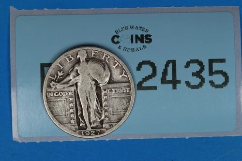 1927 25C STANDING LIBERTY SILVER QUARTER EARLY US TYPE COIN RAW-2435