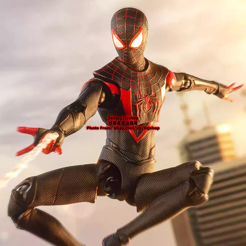 Neu ZD Toys Spider-Man Miles Morales 1/10 Sammlerstück 7 Zoll Actionfigur AUF LAGER - Bild 2 von 15