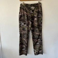 Under Armour Loose Storm Hunting Pants Boys 14 Cargo Pockets Camo