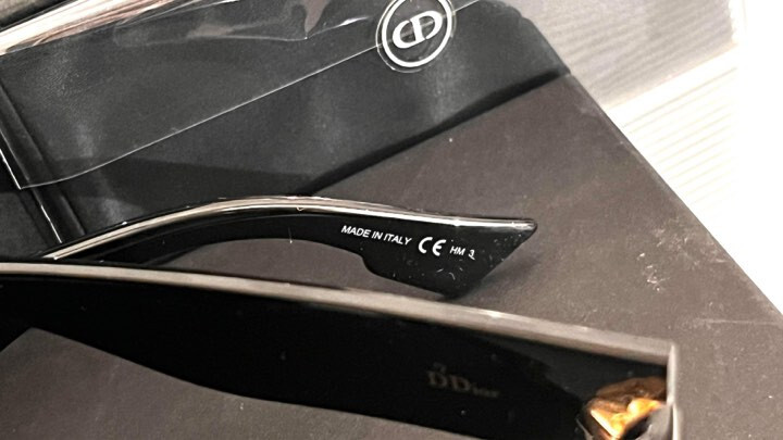 Christian Dior DDIORF 80790 Square Black Frame Sunglasses