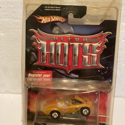 Hot Wheels '65 SHELBY COBRA 427 S/C Yellow 1965 w/RR REAL RUBBER