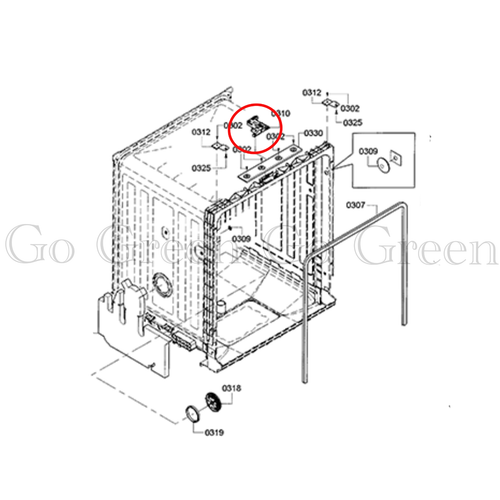 Bosch Dishwasher SHX4ATF5UC-12 Door Latch/Switch P/N 10006917 00611312 - Picture 4 of 5
