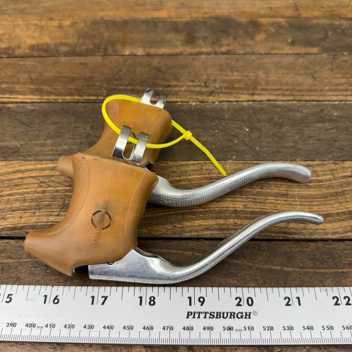 Vintage Dia Compe Drop Bar Brake Lever Set Compact NOS Road Tan