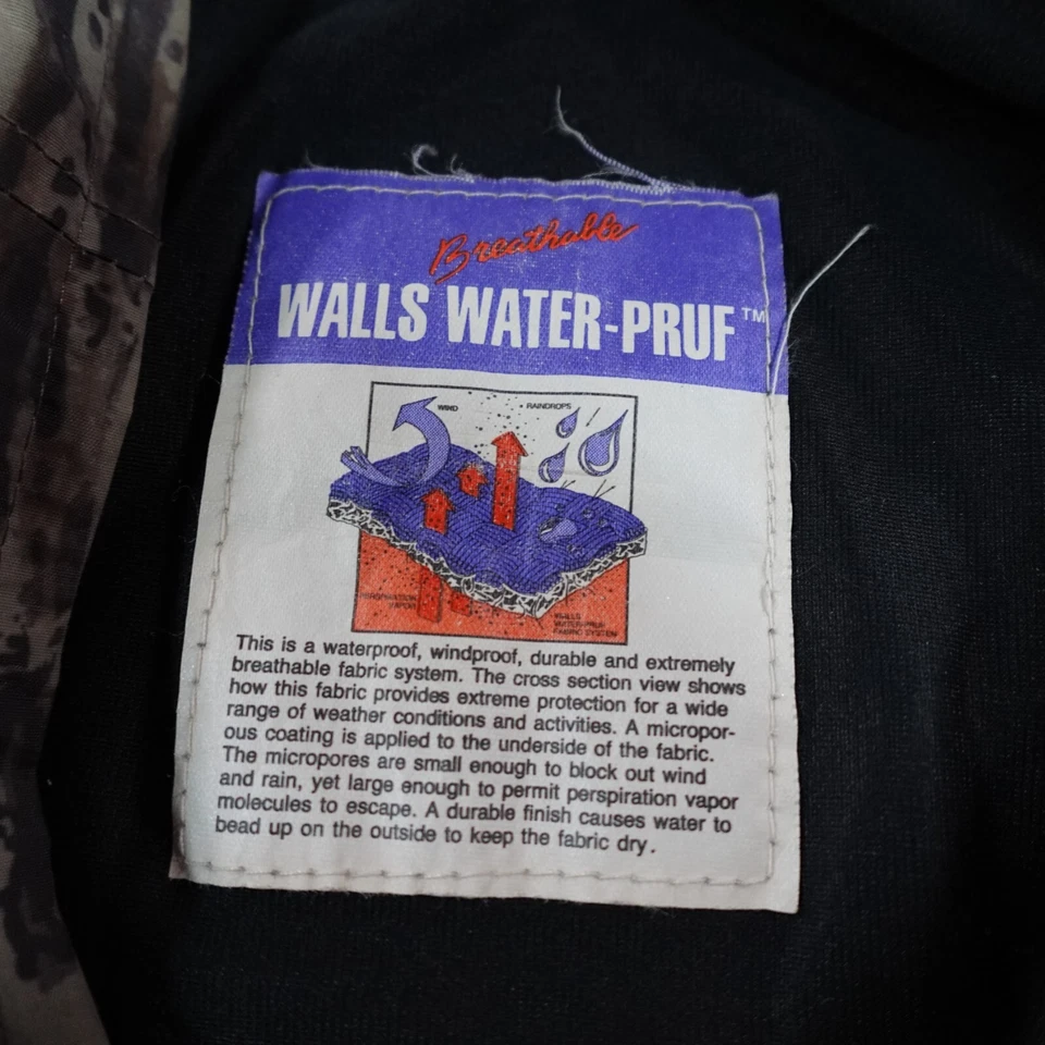 Vintage Walls Jacket L Tall Breathable Water proof Realtree Camo Hooded 12896 - Image 4 of 4