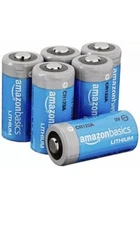 AmazonBasics Lithium CR123a 3 Volt Battery - Pack of 6