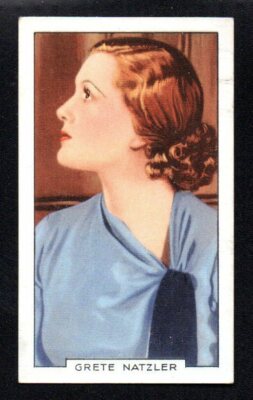 GRETE NATZLER 1935 GALLAHER PORTRAITS OF FAMOUS STARS #3 EXMINT NICE CORNERS