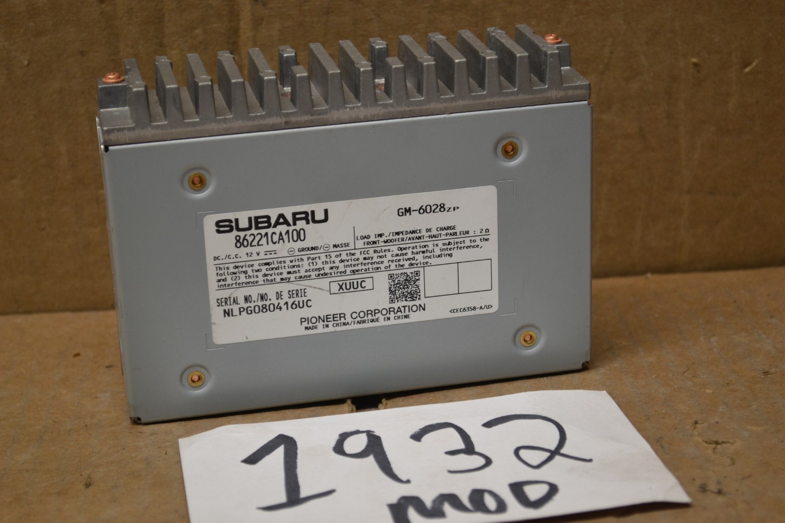 13 14 15 16 17 Subaru BRZ Radio Amplifier Control Module Computer #1932-MOD 