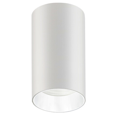 Deckenaufbauleuchte mit GU10 Fassung Rund Weiß für LED und Halogen MCE458 W/W