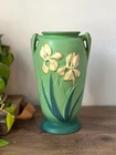 Roseville Pottery White Iris Sage Green Vase 924-9" Large 10", Repro