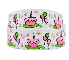 7/8" Birthday Balloons Grosgrain ribbon Hair Bow Supply 1014967 Birthday