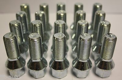 Wheel Bolts 4x M14 X 1.25 27mm Black For MINI Countryman - Tapered