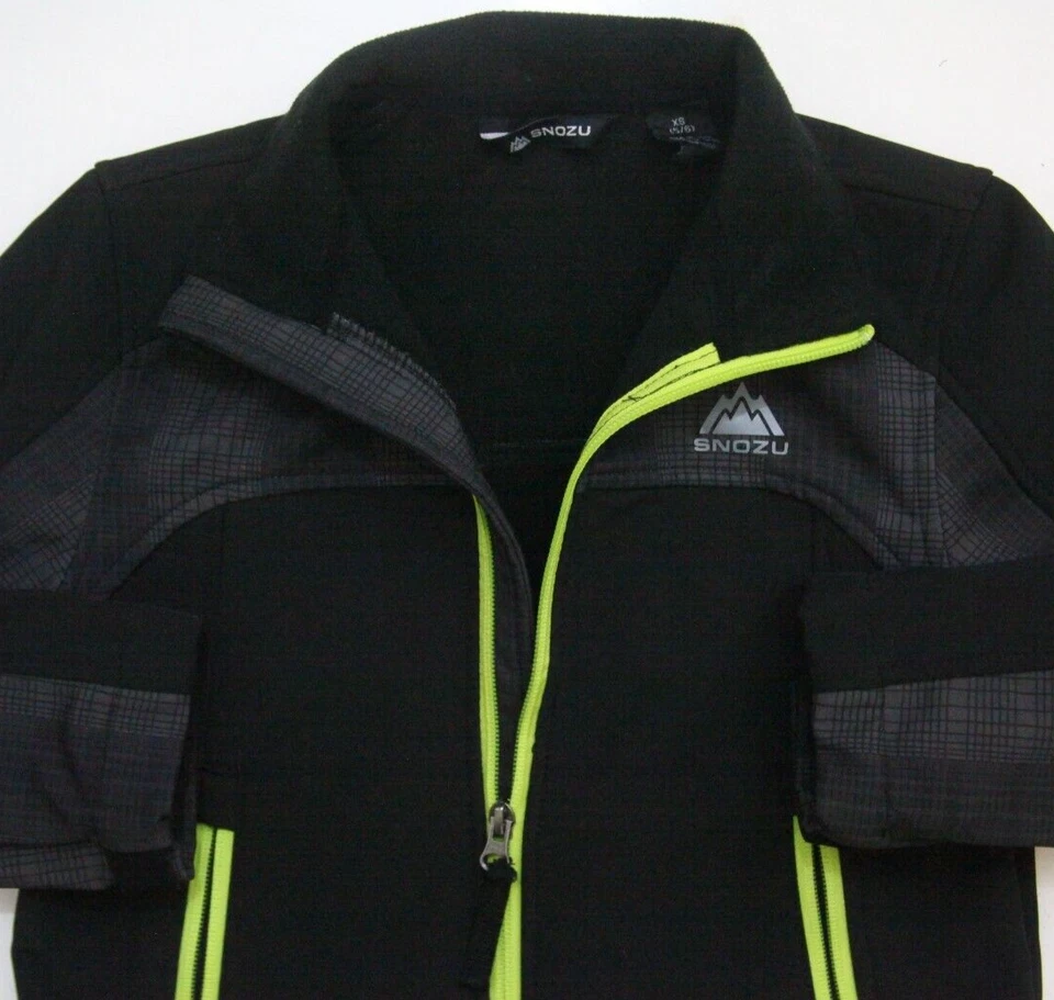 Abrigo Chaqueta Talla XS 5/6 Snozu Negro y Gris Poliéster Mezcla Spandex Niños Niños R15 Foto 2 de 4