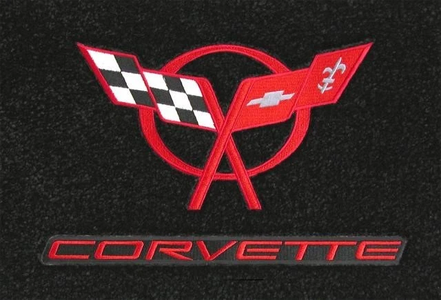 Alfombrillas delanteras Lloyd Mats ULTIMAT 1997 a 2004 C5 Corvette *ROJO doble logotipo* Foto 2 de 4