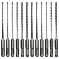 12Pcs 3/16"x 8" SDS Plus Drill Bit Carbide Tip Drill Bit for Masonry Stone Rock