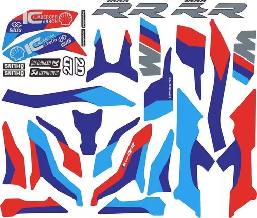 For BMW S1000RR S 1000 RR 2019 2020 2021 2022 Body Fairing Decal Sticker Kit - Picture 2 of 16