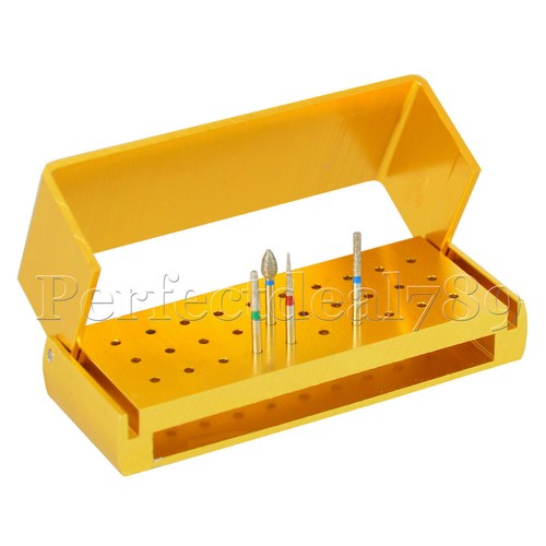 Bloque soporte fresas dentales 30 agujeros caja desinfección aluminio autoclave 5 colores - Imagen 20 de 32